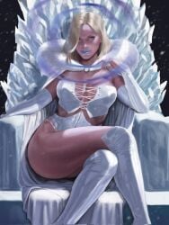 artist_request blonde_female blonde_hair blue_eyes emma_frost female marvel marvel_comics milf white_queen x-men