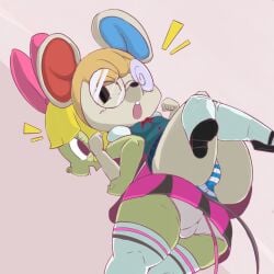 animal_crossing ass big_ass breasts cameltoe female glasses mouse nintendo penelope_(animal_crossing) petri_(animal_crossing) thick_thighs video_games vono wide_hips