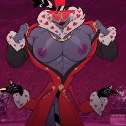 ai_generated bara bara_tits civitai muscular muscular_male nipples valentino_(hazbin_hotel)