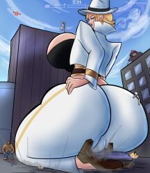 ass_bigger_than_head ass_focus back_view blonde_hair cloak_(marvel) cloak_(marvel_rivals) cloak_and_dagger crushed_by_ass dagger_(marvel) dagger_(marvel_rivals) dagger_(twilight_duo) fully_clothed galacta giant_ass giant_breasts giantess hourglass_figure huge_ass huge_breasts lameda lamedasize marvel marvel_rivals sitting tandy_bowen the_thing_(marvel) thick_thighs