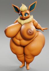 1girls 3d 3d_model ai ai_generated anthro ass ass big_ass big_breasts big_butt breasts eeveelution female female_focus female_only flareon furry furry_female furry_only orange_body orange_fur pokemon pokemon_(species) solo solo_female tagme tail thick_ass thick_legs thick_thighs vulkyasha_(style) yellow_hair