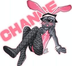 1boy 1male bunny_costume bunny_ears bunny_tail bunnysuit chance_(forsaken) fedora forsaken forsaken_(roblox) glasses male simple_background smiling solo solo_focus tagme