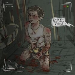 bathroom blood male male_only morty_smith no_visible_genitalia rick_and_morty rick_sanchez self_harm