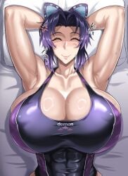 1girls abs athletic athletic_female breasts demon_slayer female huge_breasts jet_puri kochou_shinobu