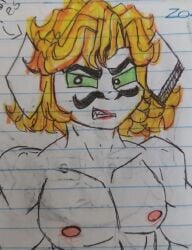 abs absurd angry_face blonde_hair cuntboy ftm green_eyes mustache old_man_gloom transmasc zozobra zozobra_2014