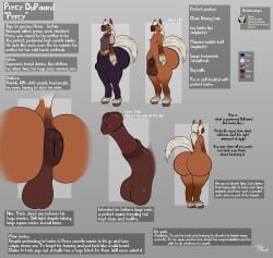 animal_genitalia animal_penis anthro anus ass backsack balls big_butt biped clothed clothing dock_(anatomy) english_text equid equine equine_anus equine_genitalia equine_penis erection flared_penis genitals hi_res hooves horse huge_butt male mammal medial_ring model_sheet nude penis percy_dupaard profanity puffy_anus raised_tail solo tail tail_anus text toby_art