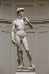 1boys cock fine_art flaccid male michelangelo_(artist) muscular navel nipples photo pubic_hair sculpture statue statue_of_david tagme
