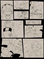 comic dailenariek j_(murder_drones) lesbian_sex licking murder_drones n_(murder_drones) thad_(murder_drones) uzi_(murder_drones) v_(murder_drones) watching