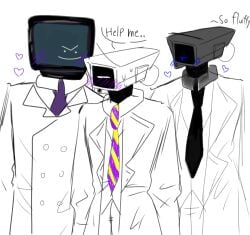 3boys blush gay holding holding_ass loving_it male plunger_cameraman_(skibidi_toilet) simp_cameraman_(skibidi_toilet) skibidi_toilet tv_man_(skibidi_toilet)