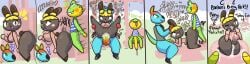 ahe_gao ambiguous_penetration amphibian anal anal_sex animal_crossing anthro ass balls bent_over big_butt bodily_fluids bonbon_(animal_crossing) bottomless bouncing_breasts breasts bubble_butt clothed clothing comic cum cum_in_mouth cum_inside cum_on_breasts cum_on_face double_penetration double_v_sign erect_nipples eye_roll fellatio female first_person_view frog genital_fluids genitals gesture group half-closed_eyes hand_gesture heart_eyes heart_symbol henry_(animal_crossing) hi_res holding_leg kangaroo kiss_mark klutzatdusk kneeling lagomorph leporid lipstick_on_balls looking_pleasured macropod male male/female mammal marsupial narrowed_eyes nintendo nipple_outline nipples oral oral_penetration penetration penile public public_nudity public_sex rabbit rooney_(animal_crossing) sex spitroast spread_legs spreading stomach_bulge surprise surprised_expression thick_thighs tongue tongue_out trio v_sign waving