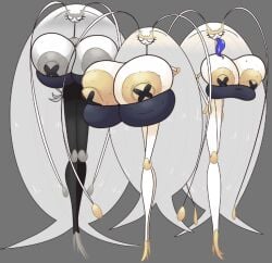 3girls anthro breasts bursting_breasts female female_only gigantic_breasts huge_breasts huge_nipples hyper hyper_breasts massive_breasts oc pasties pheromosa piratebay pokemon pokemon_(species) thick_tongue tight_clothing tongue_out