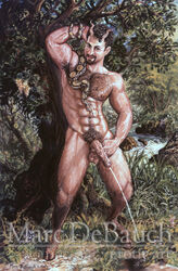 1990s 1997 1boy 20th_century abs balls ballsack body_hair boner erect_penis erection facial_hair fantasy faun foreskin goatee greek_mythology hairy hairy_male hooves horns humanoid humanoid_penis intact male male_nipples male_only marc_debauch masculine mature_male muscles muscular muscular_male nude nude_male outdoor_pee outdoors partially_retracted_foreskin pecs peeing peeing_on_ground penis piss pissing pubes pubic_hair satyr scrotum snake solo standing standing_pee testicles uncut urinating urinating_male urination urine urine_stream veiny_penis