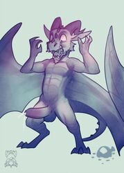 2016 anthro balls cum erection kobold korichi male male_only penis solo wings