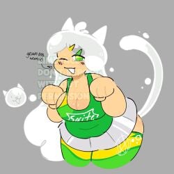 ass cat_ears cat_girl cat_tail catgirl feline feline hips huge_ass oc original original_character plump skirt sprite_(supersoursoda) supersoursoda tank_top thicc thick thick_thighs thighs white_hair wide_hips