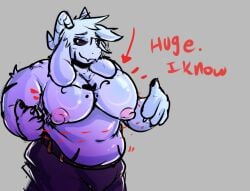 asriel_dreemurr asriel_dreemurr_(god_form) big_belly big_breasts big_nipples big_pecs breasts breasts_bigger_than_head chubby chubby_anthro chubby_belly chubby_male deltarune fat_male fluffy fluffy_ears gay goat huge_breasts huge_pecs male male_focus male_only mirukiblue moobs muscular muscular_anthro muscular_male nipples pecs pectoral_cleavage pectorals shirtless shirtless_male tattoos undertale undertale_(series)