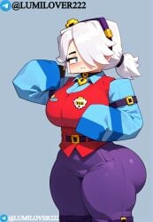 ai_generated ass big_ass big_breasts blush brawl_stars breast colette_(brawl_stars) huge_ass huge_breasts lumilover222 minecraft pants