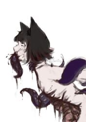 1boy death disembowelment femboy gore guro guts intestines male merifry organs original_character raped raped_by_monster raped_male reverse_blowjob tentacle torture