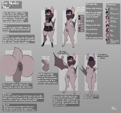 anthro anus ass backsack balls bat biped clothed clothing english_text erection eric_nuxley foreskin genitals hair hi_res humanoid_genitalia humanoid_penis male mammal model_sheet nude penis profanity puffy_anus raised_tail scut_tail short_tail small_penis solo tail tail_anus text toby_art