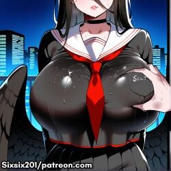 ai_generated blue_archive breasts girl hasumi_(blue_archive) sixsix201