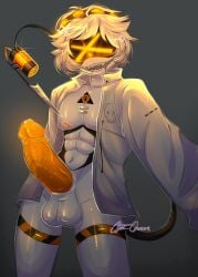hornstarkitty large_penis murder_drones n_(murder_drones) shirt_open
