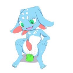 absurd_res anal anal_sex blush bodily_fluids cowgirl_position cum cumshot dildo ejaculation fizz_(lol) from_front_position genital_fluids genitals hands_on_knees hands_on_legs hi_res league_of_legends male_only on_bottom on_top open_mouth penetration penis riot_games sex sex_toy sharp_teeth sweat tapering_penis teeth tencent twerpishimp