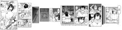 1girls bath between_breasts big_breasts breasts_bigger_than_head breasts_bigger_than_torso eating_food fat_breasts full_breasts gigantic_breasts greedy growth highres huge_breasts hungry insatiable kimono long_hair manga manyuu_chifusa manyuu_hikenchou massive_breasts monochrome naked plump rice sweat wet wide_hips