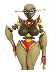 1girls 1robot_girl 3d 3d_model ai ai_generated alien_humanoid big_ass big_breasts big_butt bubble_ass bubble_butt counselor_dish duck_dodgers female female_focus female_only fembot green_body martian robot robot_girl robot_humanoid simple_background solo solo_female solo_focus tagme thick_ass thick_thighs vulkyasha_(style)