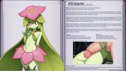 16:9 alraune big_penis breasts dialogue dominant dominant_female duo elemental_creature elemental_humanoid english_text european_mythology female female_humanoid flora_fauna flower flower_hair genitals green_body hi_res human humanoid humanoid_genitalia humanoid_penis leaf leaf_hair looking_at_viewer male male/female male_human mammal mythology penis plant plant_hair plant_humanoid pseudo_hair slim_female slim_humanoid small_breasts smile text twistedscarlett60 url vinejob vines widescreen