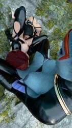 commander_shepard double_dildo lesbian_sex mass_effect miranda_lawson pussy_licking samara threesome yuri