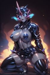 1girls ai_generated arcee arcee_(prime) areolae autobot big_breasts blue_nipples blue_pussy breasts female female_autobots female_only heel_boots heeled_boots huge_breasts jacket large_breasts nipples no_bra no_panties on_knees partially_clothed pussy pussy_juice pussy_juice_drip robot robot_girl roger1011 skirt solo sweat thick_thighs thigh_boots transformers transformers_prime vagina