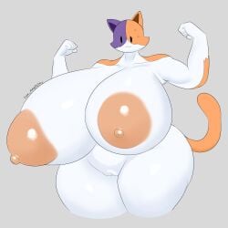 1girls 2d 2d_(artwork) anthro areolae ass breasts busty busty_female completely_nude completely_nude_female cute dot_eyes female fortnite furry green_body huge_areolae huge_ass huge_breasts humanoid hyper hyper_ass hyper_breasts looking_at_breasts looking_down massive_ass massive_breasts meowscles_(fortnite) naked naked_female nipples nude nude_female puffy_pussy pussy rule_63 simple_background solo solo_female tha_randomu thick_thighs thighs