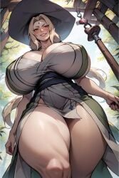 1girls ai_generated ass big_ass big_breasts breasts curvy_female curvy_figure ent5 female_focus gigantic_ass gigantic_breasts halloween hi_res huge_breasts light-skinned_female looking_at_viewer naruto pale-skinned_female solo solo_female tsunade