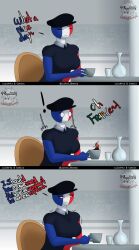 countryhumans countryhumans_girl france_(countryhumans) luisartz_(artist) mexico_(countryhumans) tagme