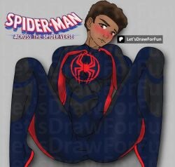 1boy african african_male ass ass_up censored cursed cursed_image dark-skinned_male dark_skin funny gay let's_draw_for_fun male male_only marvel miles_morales miles_morales_(spider-verse) s solo spandex spandex_suit spider-man spider-man:_across_the_spider-verse spider-man_(miles_morales) spider-man_(series) teen_boy torn torn_clothes yaoi