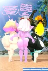 3d 3girls ass ass_focus ass_grab ass_to_ass backboob beach big_ass big_breasts bikini casual cloud crossover female female_only full_body goggles goggles_on_head hand_on_ass helmet hi_res huge_ass imp_midna inner_sideboob large_breasts league_of_legends leviantan581re midna multiple_girls nintendo off_the_hook_(splatoon) orange_hair outdoors pearl_(splatoon) pink_skin pointy_ears ponytail purple_body purple_skin rear_view riot_games sand short_hair shortstack sideass sideboob sky sling_bikini splatoon standing swimsuit teasing the_legend_of_zelda thick_thighs trio tristana twilight_princess white_hair wide_hips yordle