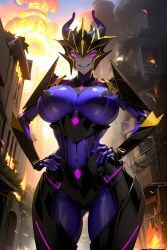 ai_generated airachnid big_breasts female purple_body robot_girl roger1011 thick_thighs transformers transformers_prime