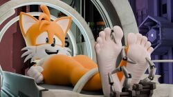 3d 3d_(artwork) 3d_model 5_toes big_feet blue_eyes bound crying_with_eyes_open feet feet_together feet_up foot_fetish foot_focus fox fuckboy highres laughing male_only miles_prower miles_tails_prower presenting_feet restrained sega sleeping smiling soles solo_male sonic_(series) sonic_the_hedgehog_(series) spread_toes tails tails_the_fox tickle_machine tickle_torture tickling tickling_feet twintails3d white_feet white_soles yellow_body