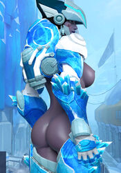 1girls 2017 3d absurd_res absurdres activision alternate_costume arhoangel armor ass ass_crack back back_view big_ass big_breasts big_butt black_hair blender blender_(software) blizzard_entertainment blue_eyes breasts butt_crack chest cliff closed_mouth dark-skinned_female dark_skin dat_ass depth_of_field detailed_background echopoint_antartica_(map) elbows exposed exposed_torso eye_of_horus eyes_open facial_tattoo fareeha_amari female female_only fingers flag frostbite_pharah functionally_nude functionally_nude_female hair_ornament headgear helmet hi_res highres human ice iceberg jump_jet large_breasts legs microsoft mouth_closed nipples open_eyes outdoors outside overwatch overwatch_(logo) pharah power_lines railing raptora_mark_iv rear_view short_black_hair short_hair side_view smirk snow solo standing straight_hair tattoo thighhighs thighs twin_braids