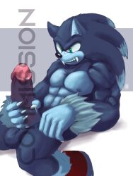 anthro balls big_penis boner brutalhero erection furry male male_only masturbation penis sega solo solo_male sonic_(series) sonic_the_hedgehog sonic_the_hedgehog_(series) sonic_the_werehog sonic_unleashed werehog