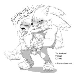 agatha-hart anal anal_sex anthro balls big_penis blush boner erection furry gay knuckles_the_echidna male male_only monochrome nude penis sega sex size_difference sonic_(series) sonic_the_hedgehog sonic_the_hedgehog_(series) sonic_the_werehog sonic_unleashed werehog