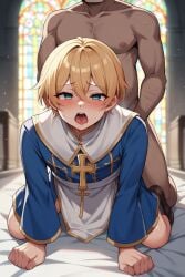 ai_generated anal anal_sex church cum fat_man femboy gay male male_only older_male older_penetrating_younger priest yaoi