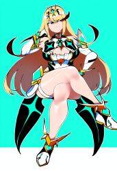 ai_generated big_breasts blonde_hair crossed_legs mythra shogunai tagme thick_thighs url xenoblade_(series) xenoblade_chronicles_2