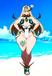 ai_generated angry big_breasts blonde_hair mythra shogunai swimsuit tagme thick_thighs url xenoblade_(series) xenoblade_chronicles_2