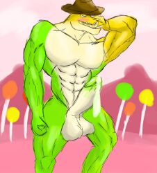 crocodile crocodilian crocodylid gummigoo_(the_amazing_digital_circus) gummy_(food) gummy_creature living_candy living_food male male_only muscular muscular_male reptile reptile_humanoid solo solo_male the_amazing_digital_circus