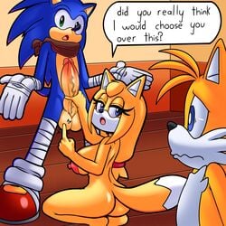 big_breasts big_penis breasts canine cuckold female fox hedgehog huge_cock male mammal mintyskin nude penis sonic_(series) sonic_boom sonic_the_hedgehog superbunnygt tails zooey_the_fox