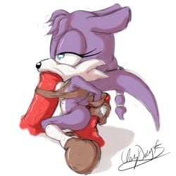 blue_eyes boots breasts claydust female gloves handjob nicolette_the_weasel oral paizuri partial_male penis purple_fur sonic_(series) sonic_the_hedgehog_(archie) sonic_the_hedgehog_(comics) sonic_the_hedgehog_(series) suck tank_top