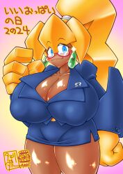 android blonde_hair breasts female gigantic_breasts hips huge_breasts huge_hips huge_nipples huge_thighs humanoid_robot hyper_breasts large_breasts razor_(robopon) robopon robot robot_girl shortstack tagme tamori_hataru thick_thighs thighs wide_hips