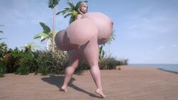 3d alternate_breast_size beach blonde_female blonde_hair breasts female huge_breasts hyper makad321 massive_ass skyrim thick_thighs