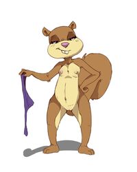 anthro areola armpits breasts female fur looking_at_viewer mammal nickelodeon nipples nude pussy rodent sandy_cheeks simple_background smile solo spongebob_squarepants spreading squirrel straight_hair torinsangel