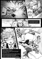 ahe_gao ahoge blonde_hair blush breasts camera choker cursed_item doujinshi drooling ero_trap_dungeon female hair_ribbon head_thrown_back huge_breasts kagami_uekusa livestream long_hair magic monster nijisanji open_mouth orgasm panties recording red_eyes school_uniform scythe squirting stained_panties stats surprised takamiya_rion tentacle text thick_thighs thighhighs thighs tongue tongue_out traps twintails video_game_mechanics virtual_youtuber weapon